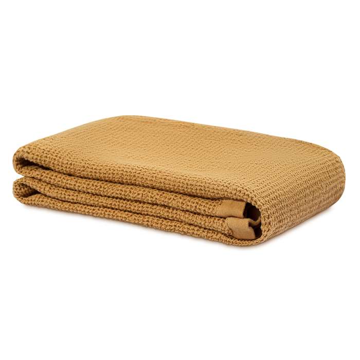 Полотенце банное из умягченной вафли цвета охры из коллекции essential, 70x140 см Tkano TK25-BT0008