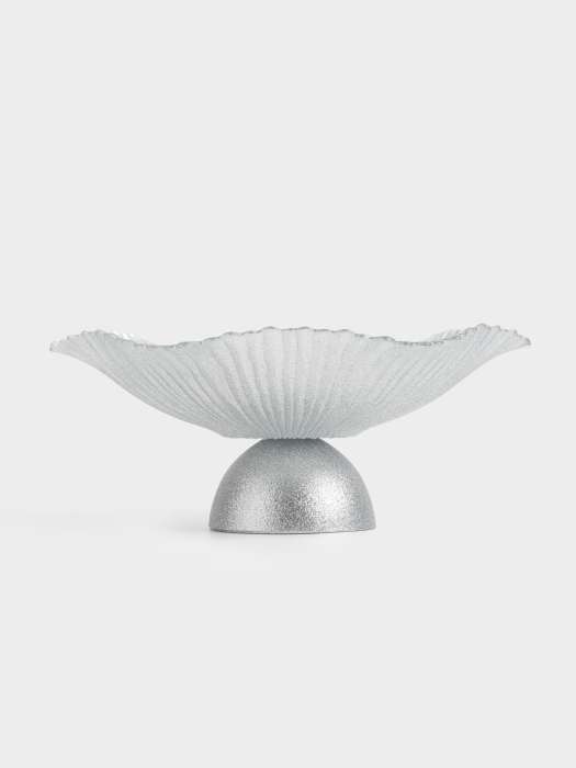 Ваза для фруктов, 31х13 см, на ножке, стекло, серебристая, Avila ANNA LAFARG ANLAF-4-1909038