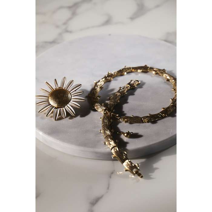 Блюдо сервировочное Marm, Ø30 см, белый мрамор LIBERTY JONES LJ000039