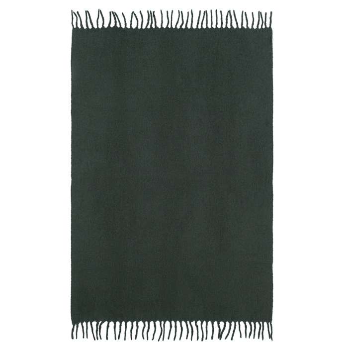 Плед мохеровый хвойно-зеленого цвета из коллекции essential, 130х180 см Tkano TK25-TH0011