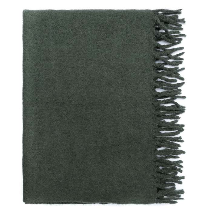Плед мохеровый хвойно-зеленого цвета из коллекции essential, 130х180 см Tkano TK25-TH0011