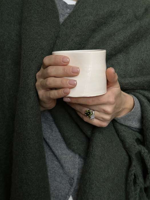 Плед мохеровый хвойно-зеленого цвета из коллекции essential, 130х180 см Tkano TK25-TH0011