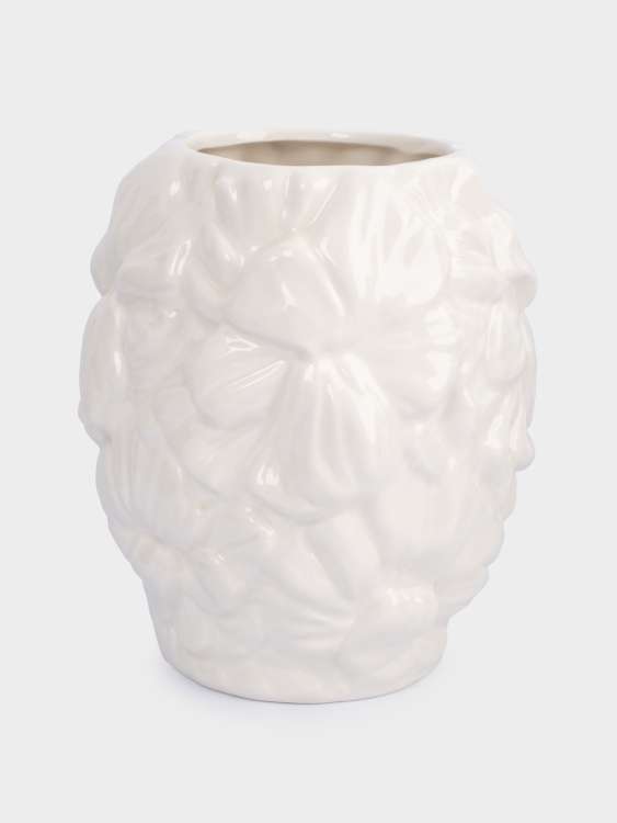 Ваза для цветов, 20 см, керамика, молочная, Цветы, Blossom ANNA LAFARG ANLAF-FDW-130525-10