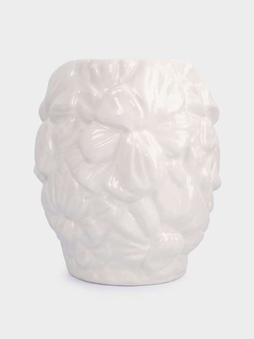 Ваза для цветов, 20 см, керамика, молочная, Цветы, Blossom ANNA LAFARG ANLAF-FDW-130525-10