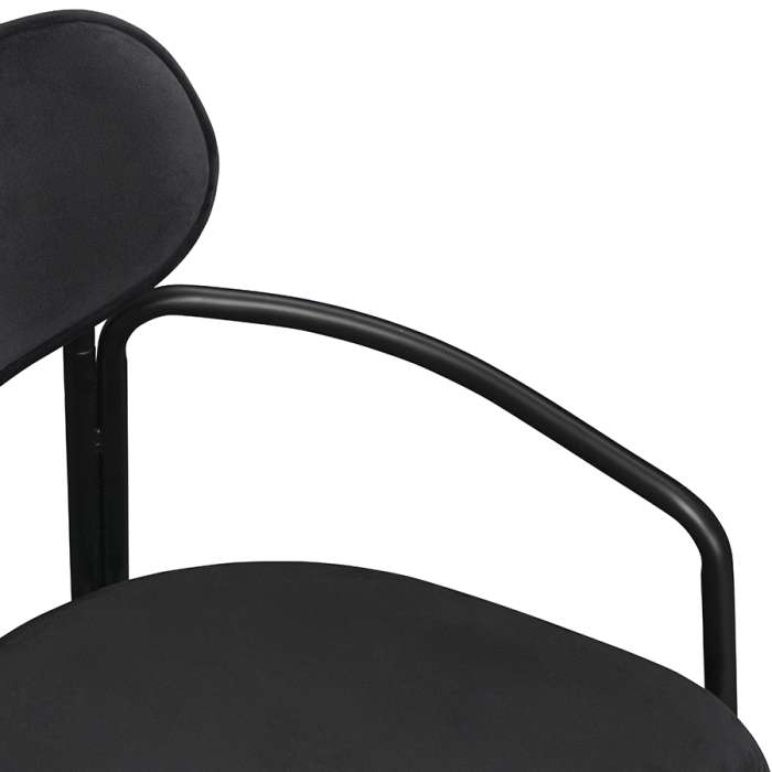 Стул ror, round, велюр, черный/черный LATITUDE RORCHRBKVLRBK