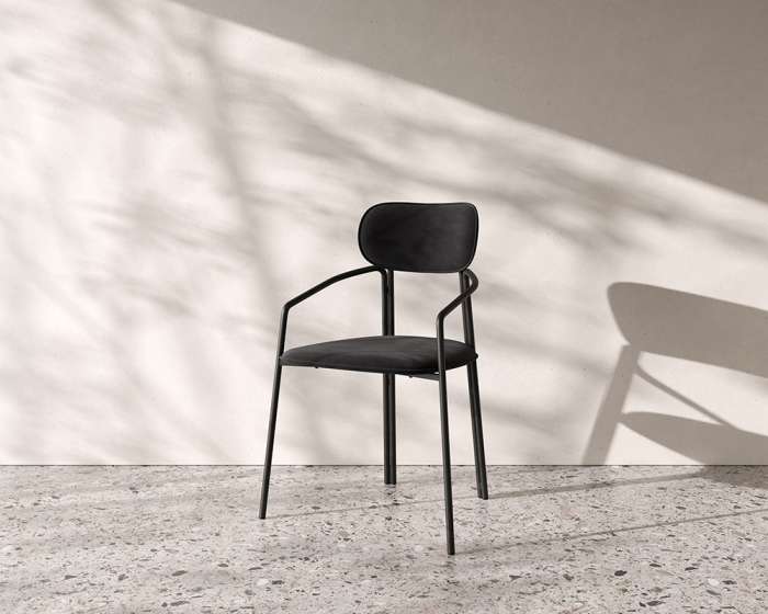 Стул ror, round, велюр, черный/черный LATITUDE RORCHRBKVLRBK