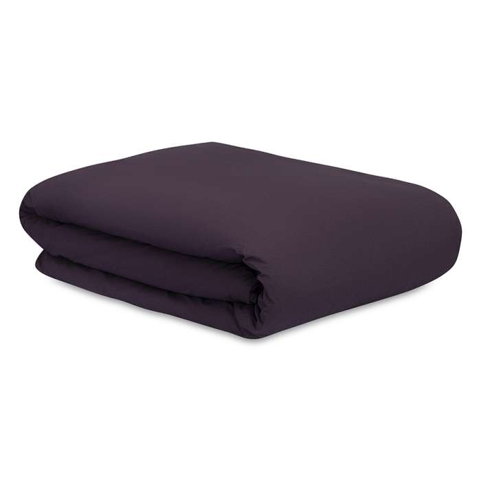 Комплект постельного белья из стираного перкаля сливового цвета из коллекции essential, 150х200 см Tkano TK24-DC0019