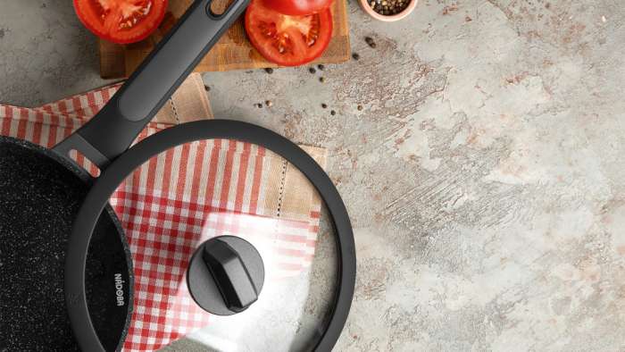 Ковш с антипригарным покрытием, с крышкой, 16 см/1,4 л, DARA NADOBA 729114