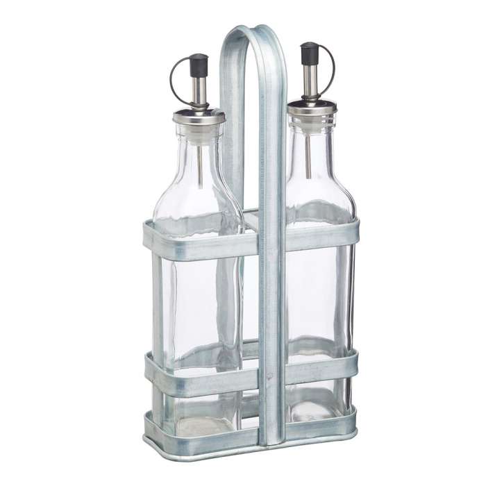 Подставка с 2 бутылками для масла и уксуса Industrial Kitchen KITCHEN CRAFT INDOILVIN2PC