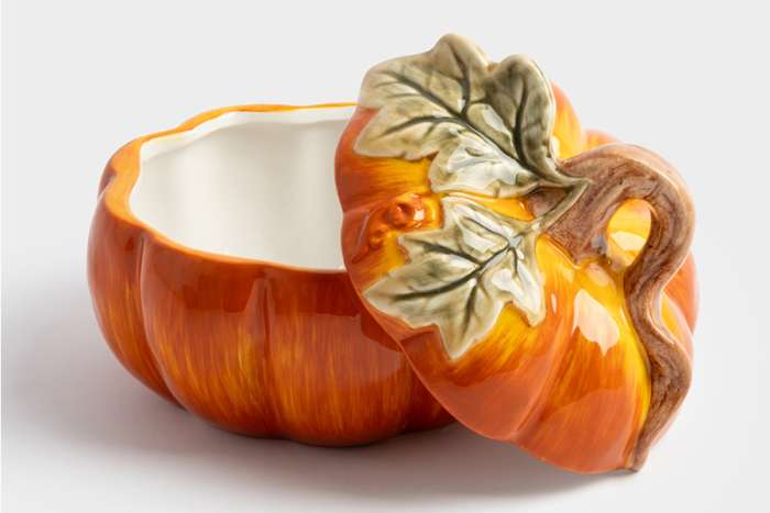 Емкость для хранения, 13х12 см, 520 мл, керамика, оранжево-зеленая, Тыква, Bright pumpkin ANNA LAFARG ANLAF-FDWS-031224-7