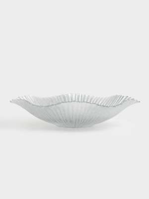 Ваза для фруктов, 32х7 см, стекло, серебристая, Avila ANNA LAFARG ANLAF-1103-1909038