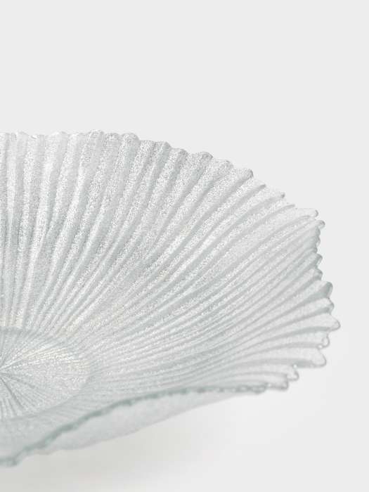 Ваза для фруктов, 32х7 см, стекло, серебристая, Avila ANNA LAFARG ANLAF-1103-1909038