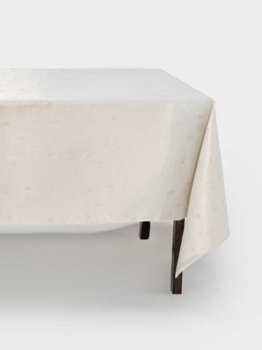 Скатерть, 170х250 см, жаккард, полиэстер, молочная, Золотистые дома, Townlet ANNA LAFARG ANLAF-QFW25-3TCM