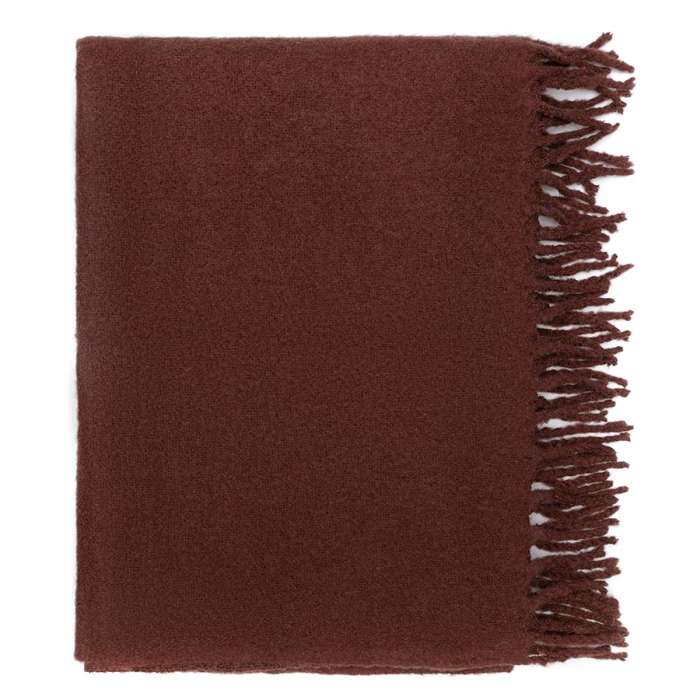 Плед мохеровый шоколадного цвета из коллекции essential, 130х180 см Tkano TK25-TH0012