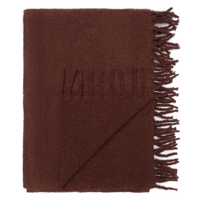 Плед мохеровый шоколадного цвета из коллекции essential, 130х180 см Tkano TK25-TH0012