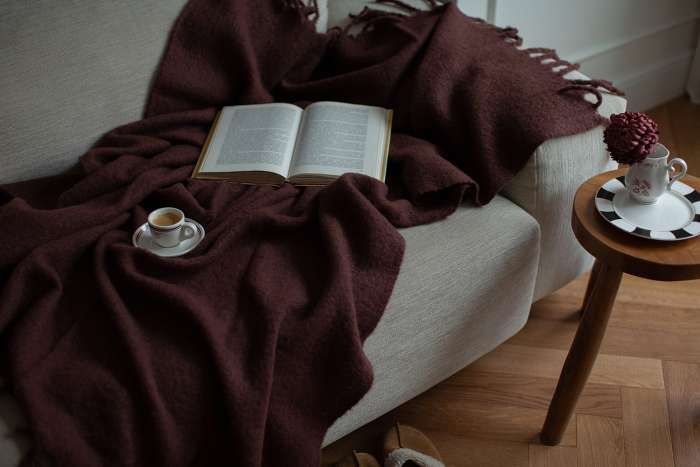 Плед мохеровый шоколадного цвета из коллекции essential, 130х180 см Tkano TK25-TH0012