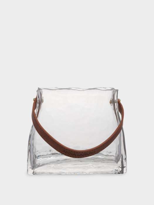 Ваза для цветов, 15 см, декоративная, с ручкой, стекло/полиуретан, Сумка ANNA LAFARG ANLAF-250219