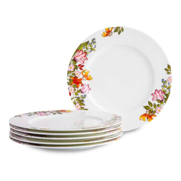 Набор тарелок обеденных Mix&Match Home Майя 27 см, 6 шт, фарфор