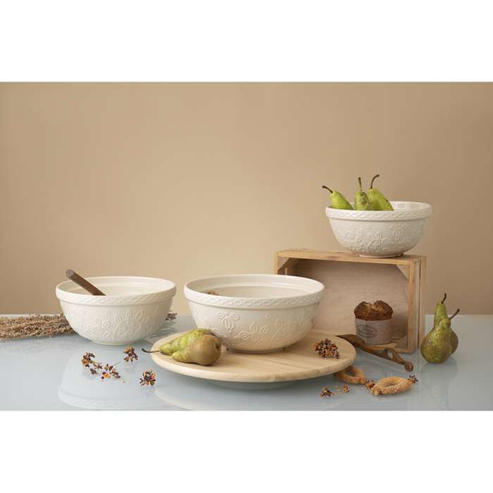 Миска кремового цвета с рельефным узором Ягоды Тайги из коллекции russian north, 1,5 л Tkano TK22-TW_BW0007