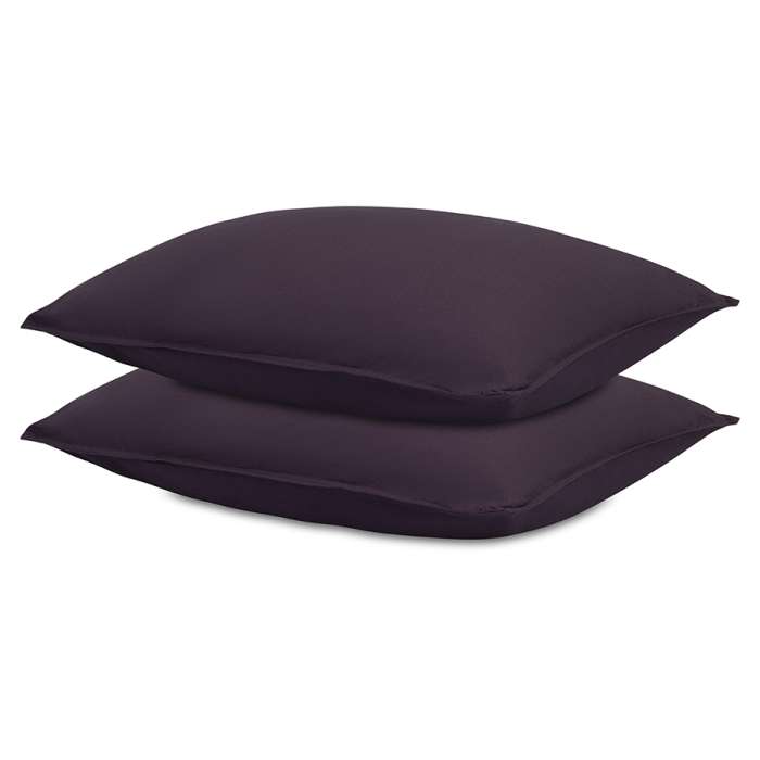 Комплект постельного белья из стираного перкаля сливового цвета из коллекции essential, 200х220 см Tkano TK24-DC0020