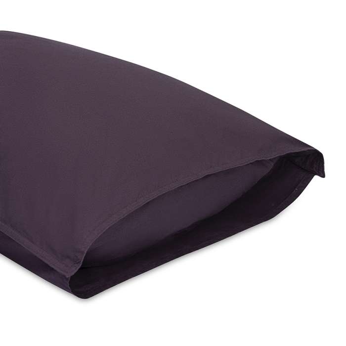 Комплект постельного белья из стираного перкаля сливового цвета из коллекции essential, 200х220 см Tkano TK24-DC0020