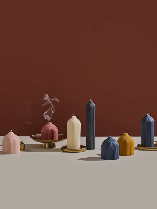 Свеча декоративная графитового цвета из коллекции edge, 25,5см Tkano TK22-CND0024