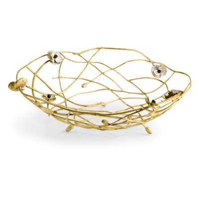 Чаша для центра стола Michael Aram Анемоны 49 см, латунь