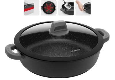 Сотейник с антипригарным покрытием, с крышкой, 28 см, DARA NADOBA 729115