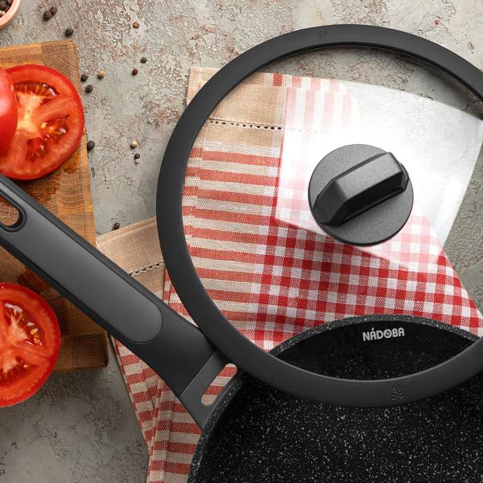 Сотейник с антипригарным покрытием, с крышкой, 28 см, DARA NADOBA 729115