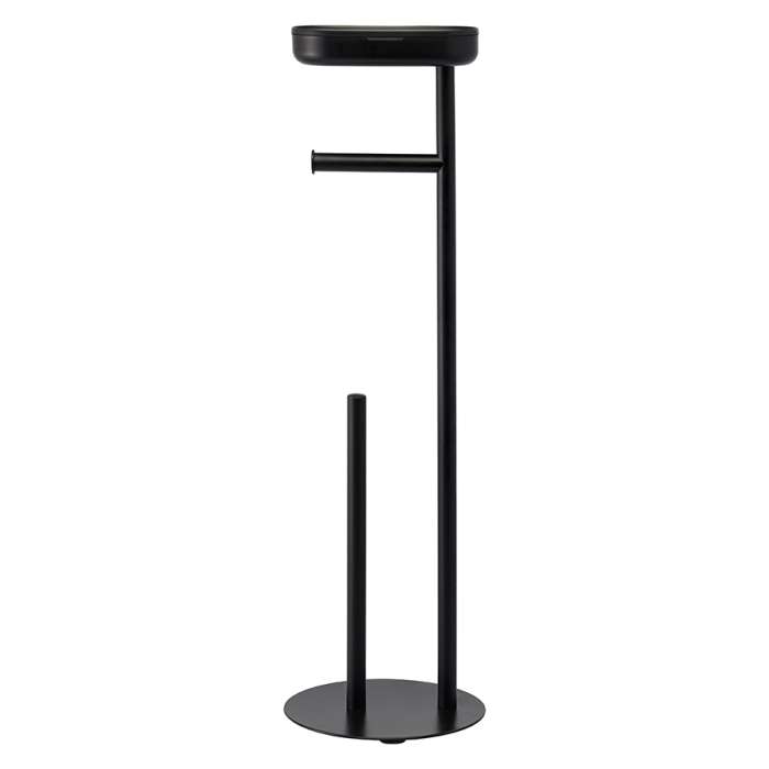 Держатель для туалетной бумаги с полочкой slim, черный Bergenson Bjorn Bath BB0000944