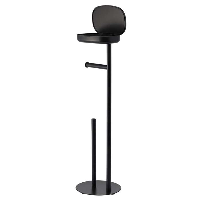 Держатель для туалетной бумаги с полочкой slim, черный Bergenson Bjorn Bath BB0000944