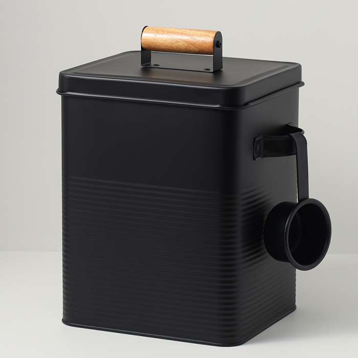 Банка для хранения универсальная irmel, 6,2 л, с ложкой, графит Smart Solutions SS0000304