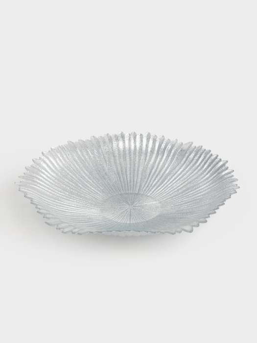 Ваза для фруктов, 40х8 см, стекло, серебристая, Avila ANNA LAFARG ANLAF-5-1909038