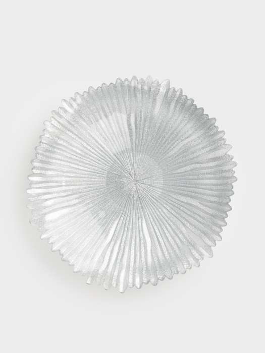 Ваза для фруктов, 40х8 см, стекло, серебристая, Avila ANNA LAFARG ANLAF-5-1909038