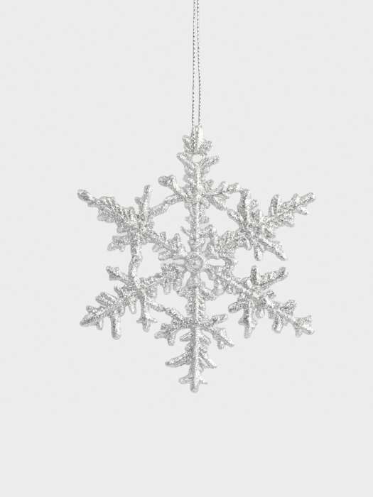 Игрушка елочная, 8 см, пластик, серебристая, Снежинка, Event ANNA LAFARG ANLAF-P122602-EK-DS