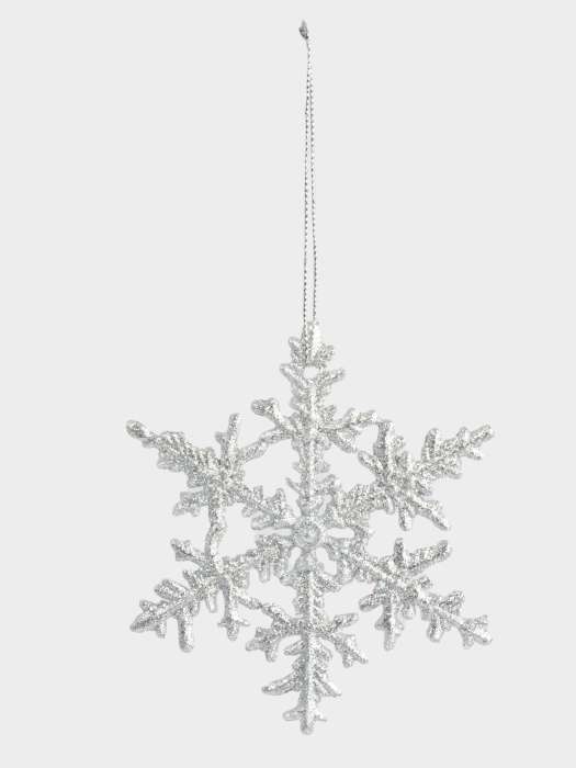 Игрушка елочная, 8 см, пластик, серебристая, Снежинка, Event ANNA LAFARG ANLAF-P122602-EK-DS