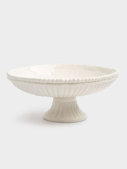 Блюдо на ножке, 17х9 см, керамика, белое, Tulip ANNA LAFARG ANLAF-FDW-201124