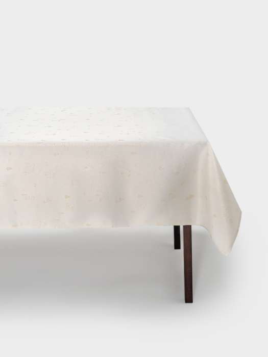 Скатерть, 160х160 см, жаккард, полиэстер, молочная, Золотистые дома, Townlet ANNA LAFARG ANLAF-QFW25-3TCS