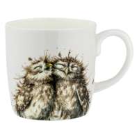 Кружка Royal Worcester Забавная фауна Совушки 400 мл, серая