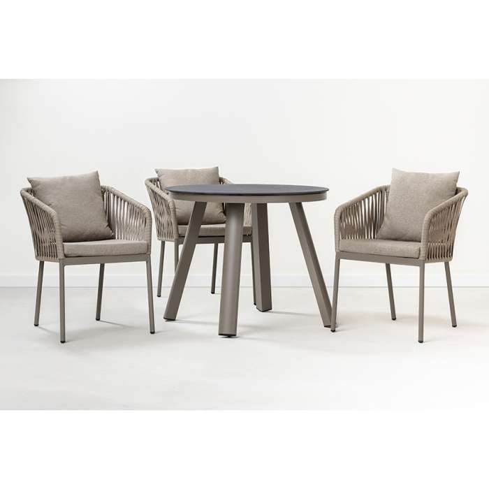 Стол обеденный leif, D90 см, серо-бежевый Bergenson Bjorn BB0000473