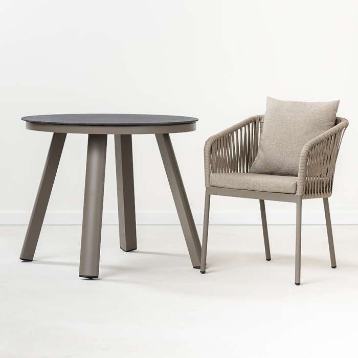 Стол обеденный leif, D90 см, серо-бежевый Bergenson Bjorn BB0000473