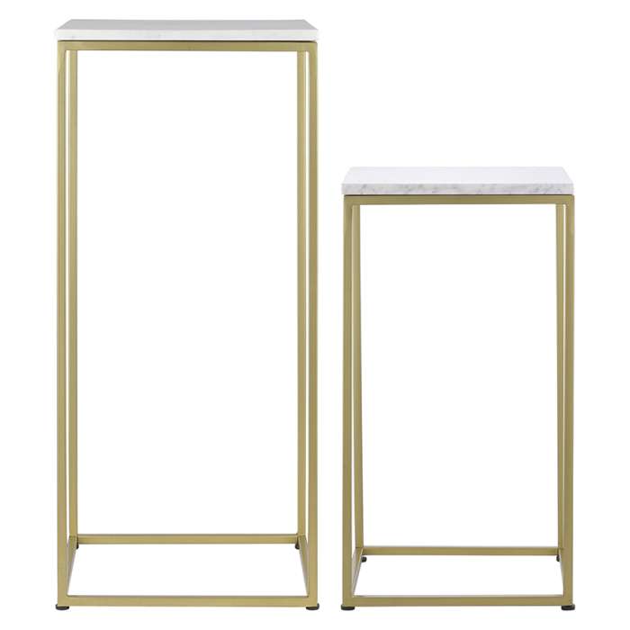 Набор из 2-х столиков mayen gold, белые/золотистые Bergenson Bjorn BB0000395