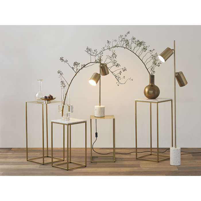 Набор из 2-х столиков mayen gold, белые/золотистые Bergenson Bjorn BB0000395