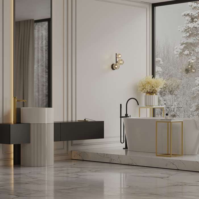 Набор из 2-х столиков mayen gold, белые/золотистые Bergenson Bjorn BB0000395