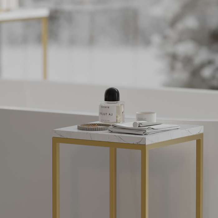 Набор из 2-х столиков mayen gold, белые/золотистые Bergenson Bjorn BB0000395