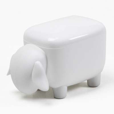Контейнер для мелочей sheepshape, белый с белой крышкой QUALY QL10259-WH-WH