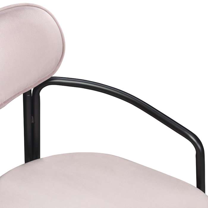 Набор из 2 стульев ror, round, велюр, черный/розовый LATITUDE RORCHRBKVLRPK-2