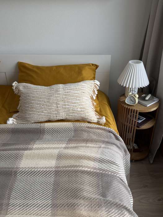 Комплект постельного белья из премиального сатина горчичного цвета из коллекции essential, 150х200 см Tkano TK24-DC0043