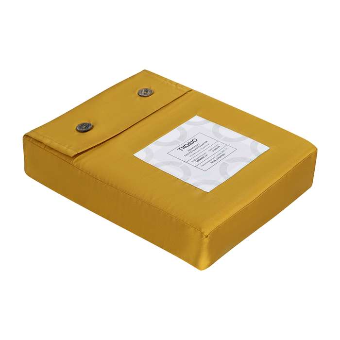 Комплект постельного белья из премиального сатина горчичного цвета из коллекции essential, 150х200 см Tkano TK24-DC0043