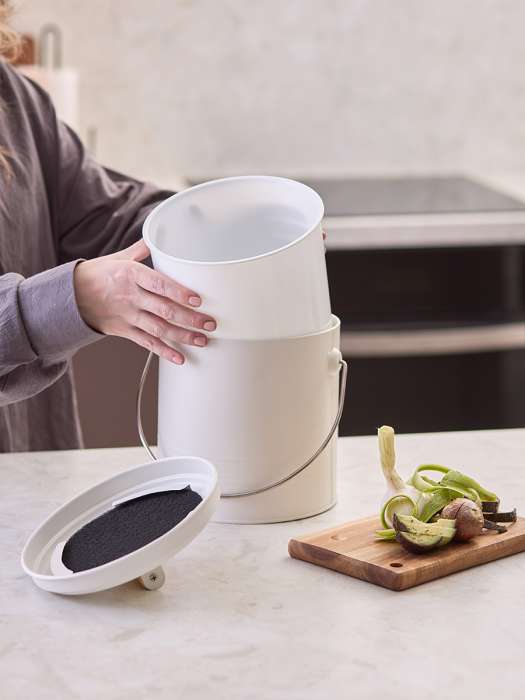 Контейнер для пищевых отходов с фильтром irmel, 3,5 л, молочный Smart Solutions SS0000305